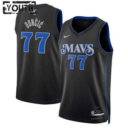 Dres Dallas Mavericks Luka Doncic Nike 2023-24 City Edition Crno Swingman - Dječji